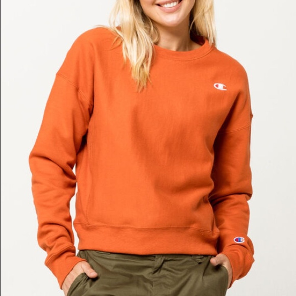 Large Women’s Champion Sweatshirt in Burnt Orange